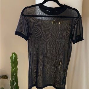 Top shop size 2 mesh shirt